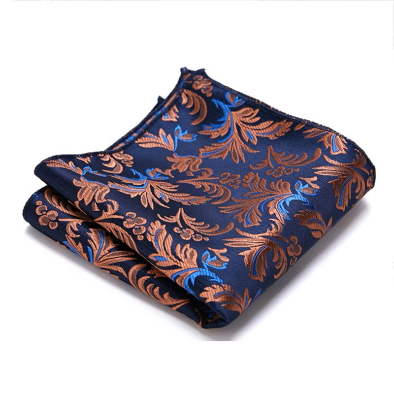 Paisley Hanky Floral Pocket Square Fit Men Suits Wedding Party Fashion Business Handkerchief Navy Blue Pocket Hanky Red Square