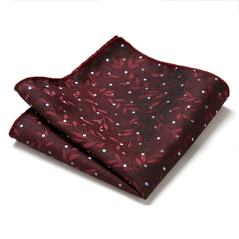 Paisley Hanky Floral Pocket Square Fit Men Suits Wedding Party Fashion Business Handkerchief Navy Blue Pocket Hanky Red Square