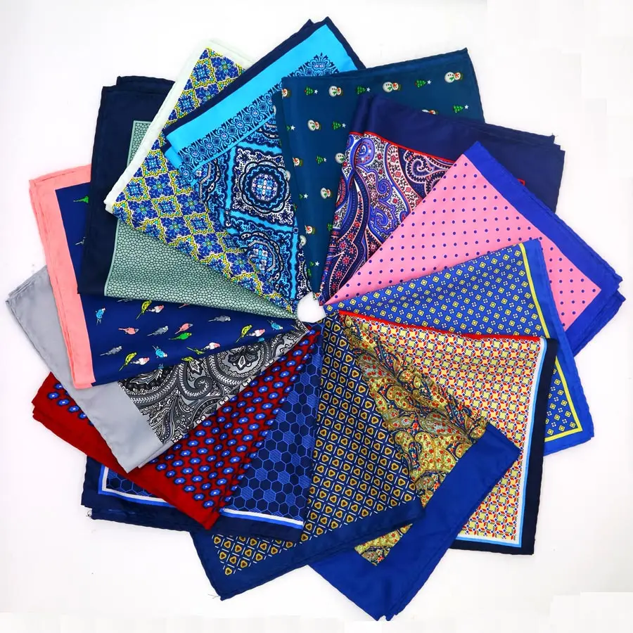 30 Color Luxury Men's Pocket Squares 12In Large Soft Hanky For Men Women Handkerchiefs Chest Towel For Wedding Party Assorted