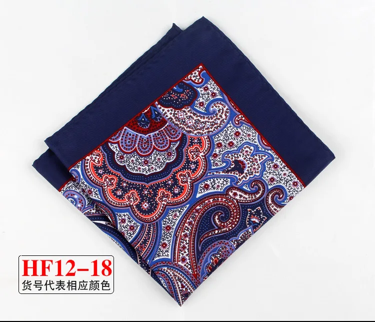 34cm Pocket Square for Men Women Floral Print Suits Hanky Mens Handkerchiefs Suit Square Handkerchief Towels Scarves
