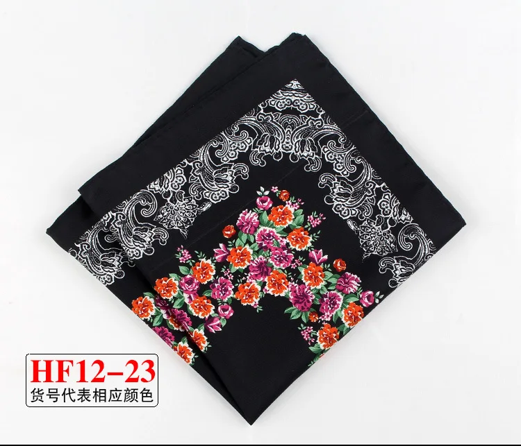 34cm Pocket Square for Men Women Floral Print Suits Hanky Mens Handkerchiefs Suit Square Handkerchief Towels Scarves