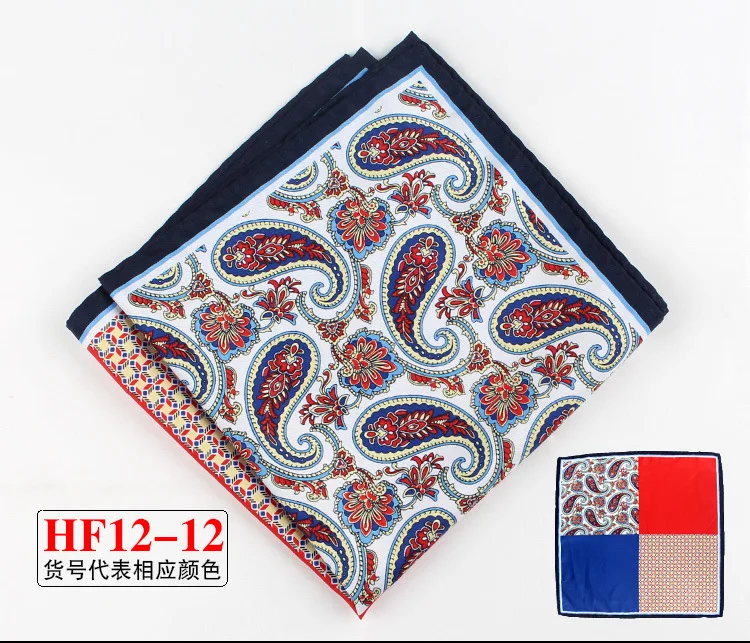 34cm Pocket Square for Men Women Floral Print Suits Hanky Mens Handkerchiefs Suit Square Handkerchief Towels Scarves