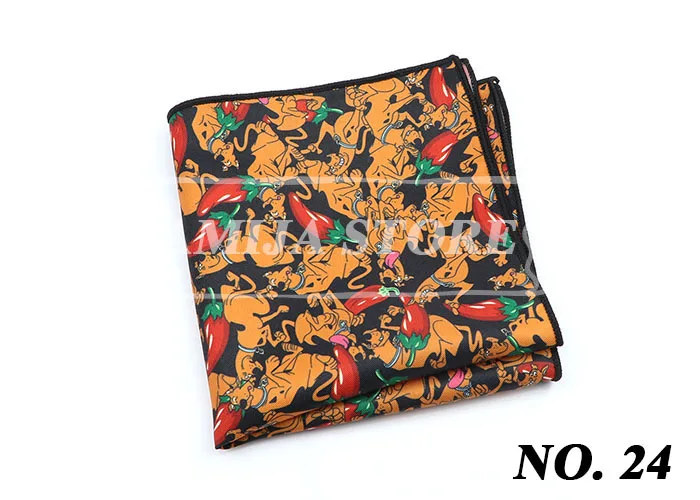 Vintage Fashion Hankerchief Scarves For Man Hankies Men's Pocket Square Handkerchiefs Printing Striped Plaid Snot Rag 26*26cm