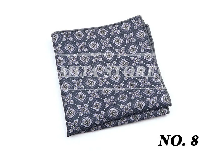 Vintage Fashion Hankerchief Scarves For Man Hankies Men's Pocket Square Handkerchiefs Printing Striped Plaid Snot Rag 26*26cm