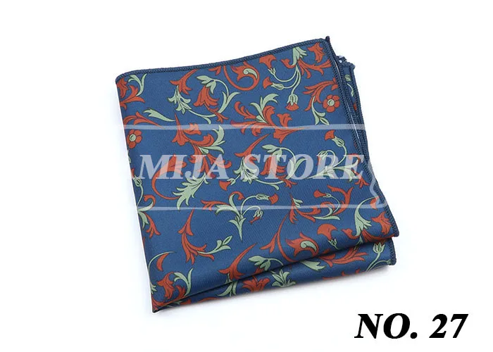 Vintage Fashion Hankerchief Scarves For Man Hankies Men's Pocket Square Handkerchiefs Printing Striped Plaid Snot Rag 26*26cm