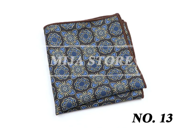 Vintage Fashion Hankerchief Scarves For Man Hankies Men's Pocket Square Handkerchiefs Printing Striped Plaid Snot Rag 26*26cm