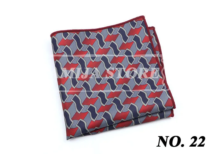 Vintage Fashion Hankerchief Scarves For Man Hankies Men's Pocket Square Handkerchiefs Printing Striped Plaid Snot Rag 26*26cm