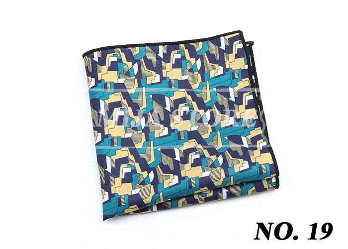 Vintage Fashion Hankerchief Scarves For Man Hankies Men's Pocket Square Handkerchiefs Printing Striped Plaid Snot Rag 26*26cm