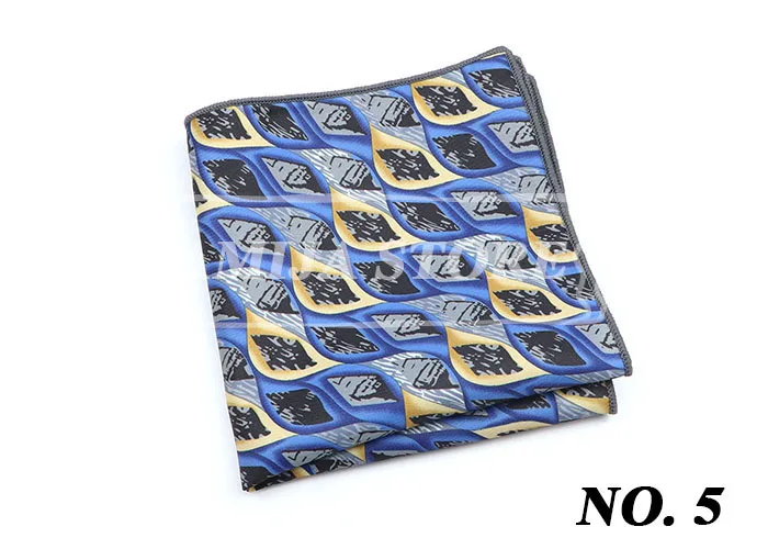 Vintage Fashion Hankerchief Scarves For Man Hankies Men's Pocket Square Handkerchiefs Printing Striped Plaid Snot Rag 26*26cm