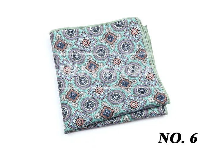Vintage Fashion Hankerchief Scarves For Man Hankies Men's Pocket Square Handkerchiefs Printing Striped Plaid Snot Rag 26*26cm