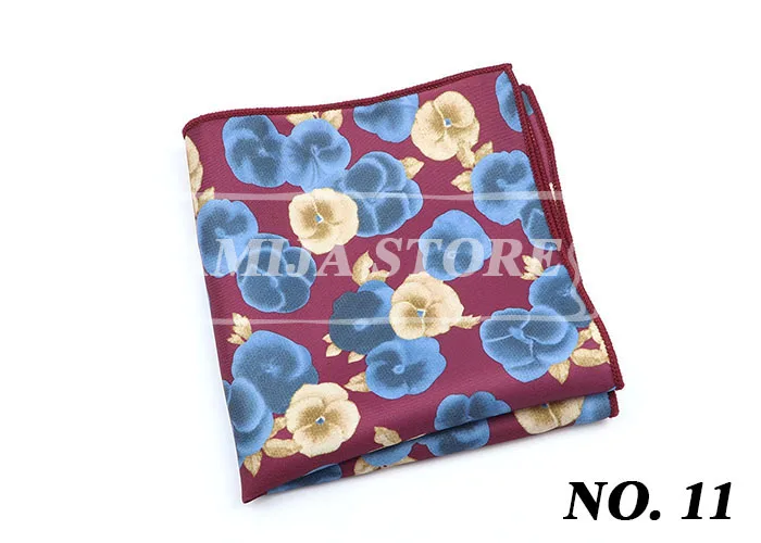 Vintage Fashion Hankerchief Scarves For Man Hankies Men's Pocket Square Handkerchiefs Printing Striped Plaid Snot Rag 26*26cm