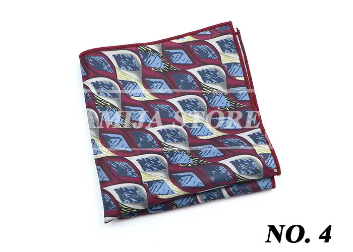 Vintage Fashion Hankerchief Scarves For Man Hankies Men's Pocket Square Handkerchiefs Printing Striped Plaid Snot Rag 26*26cm