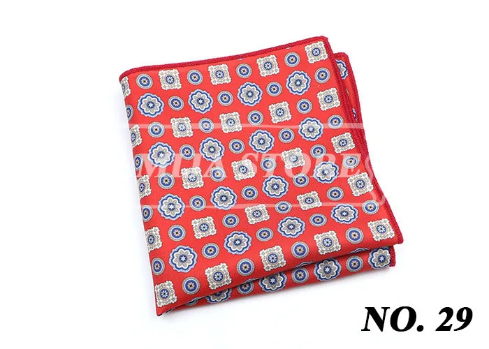 Vintage Fashion Hankerchief Scarves For Man Hankies Men's Pocket Square Handkerchiefs Printing Striped Plaid Snot Rag 26*26cm