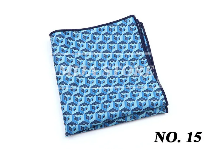 Vintage Fashion Hankerchief Scarves For Man Hankies Men's Pocket Square Handkerchiefs Printing Striped Plaid Snot Rag 26*26cm