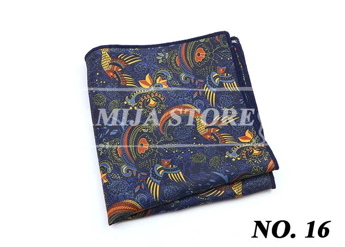 Vintage Fashion Hankerchief Scarves For Man Hankies Men's Pocket Square Handkerchiefs Printing Striped Plaid Snot Rag 26*26cm
