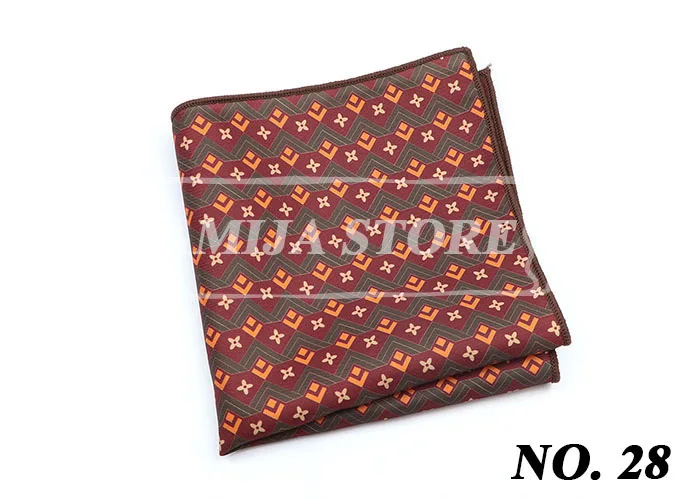 Vintage Fashion Hankerchief Scarves For Man Hankies Men's Pocket Square Handkerchiefs Printing Striped Plaid Snot Rag 26*26cm