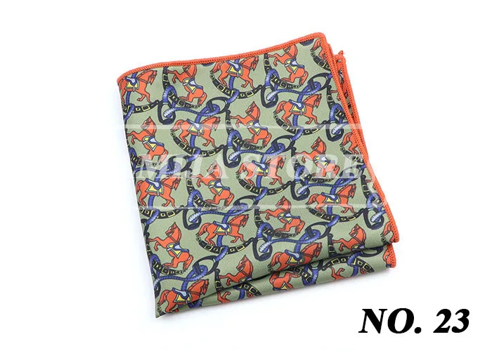 Vintage Fashion Hankerchief Scarves For Man Hankies Men's Pocket Square Handkerchiefs Printing Striped Plaid Snot Rag 26*26cm