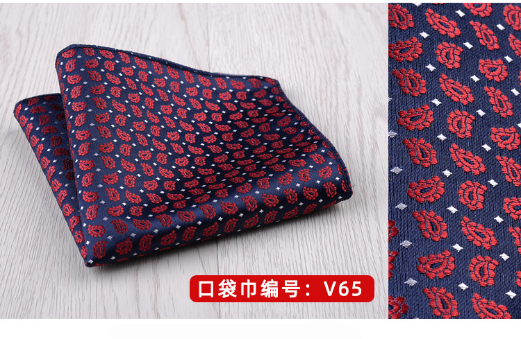 23*23CM Luxury Men's Handkerchief Polka Dot Striped Floral Hankies Polyester Hanky Business Pocket Square Chest Towel Wedding