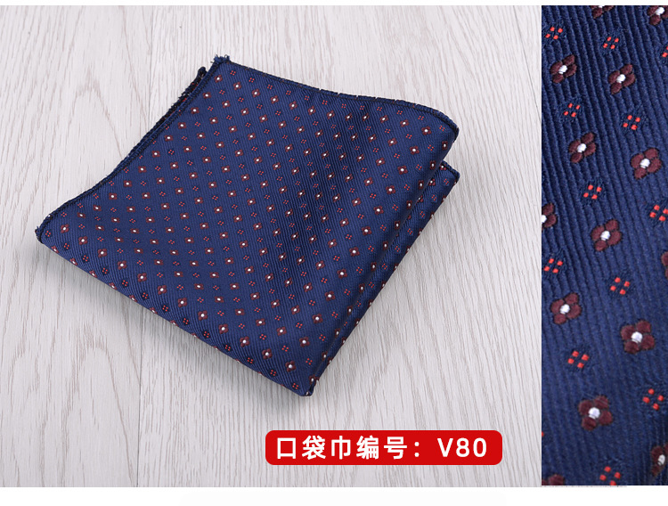 23*23CM Luxury Men's Handkerchief Polka Dot Striped Floral Hankies Polyester Hanky Business Pocket Square Chest Towel Wedding