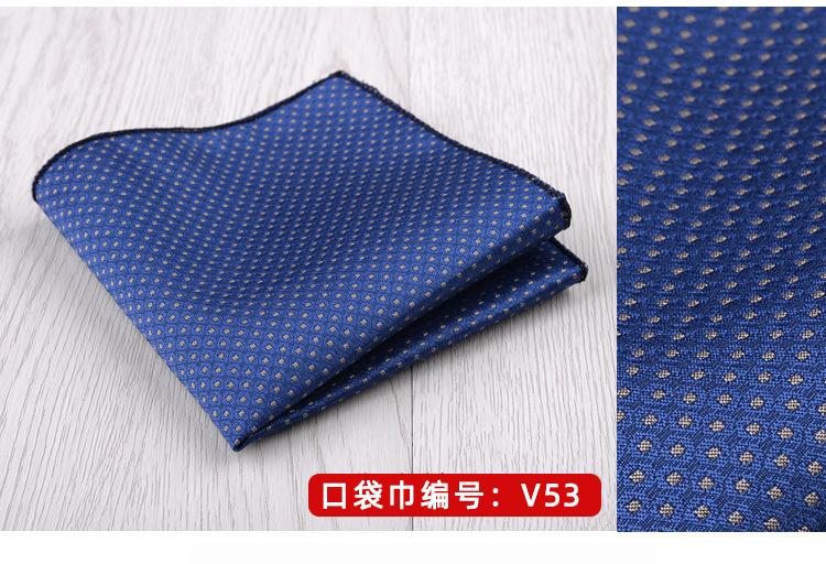 23*23CM Luxury Men's Handkerchief Polka Dot Striped Floral Hankies Polyester Hanky Business Pocket Square Chest Towel Wedding