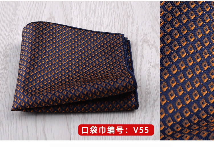 23*23CM Luxury Men's Handkerchief Polka Dot Striped Floral Hankies Polyester Hanky Business Pocket Square Chest Towel Wedding