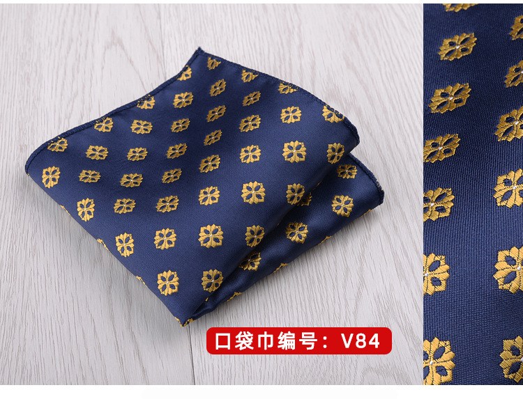 23*23CM Luxury Men's Handkerchief Polka Dot Striped Floral Hankies Polyester Hanky Business Pocket Square Chest Towel Wedding