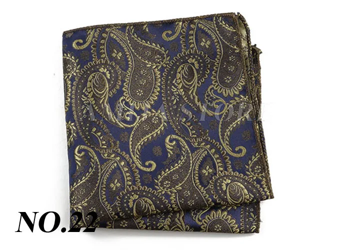 Luxury Design Floral Handkerchiefs Paisley Pattern Pocket Square Ployester Men's Handkerchief For Business Wedding Party Gifts
