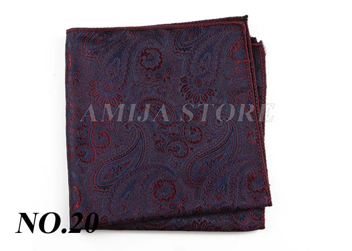 Luxury Design Floral Handkerchiefs Paisley Pattern Pocket Square Ployester Men's Handkerchief For Business Wedding Party Gifts