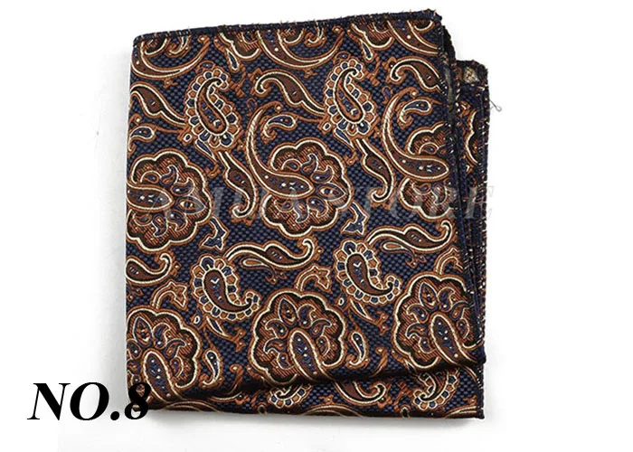 Luxury Design Floral Handkerchiefs Paisley Pattern Pocket Square Ployester Men's Handkerchief For Business Wedding Party Gifts