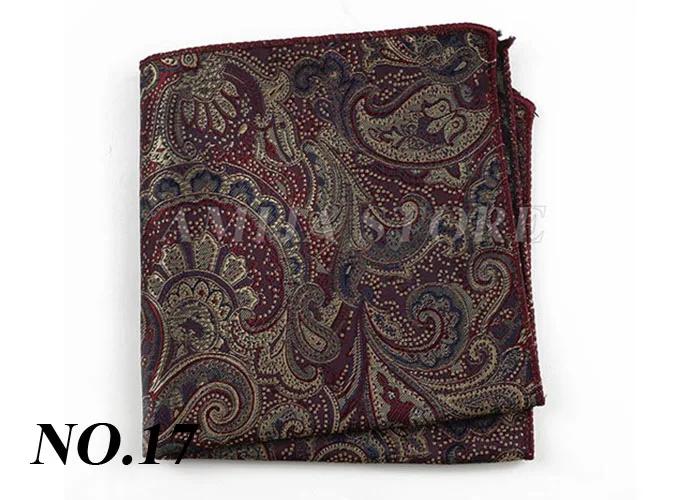 Luxury Design Floral Handkerchiefs Paisley Pattern Pocket Square Ployester Men's Handkerchief For Business Wedding Party Gifts
