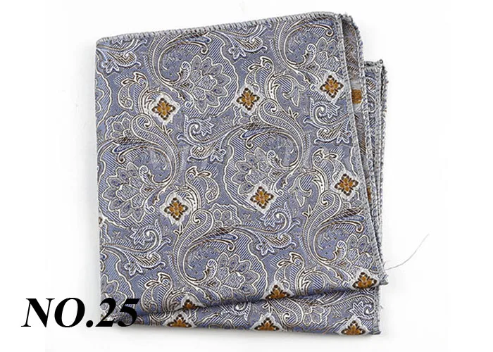 Luxury Design Floral Handkerchiefs Paisley Pattern Pocket Square Ployester Men's Handkerchief For Business Wedding Party Gifts