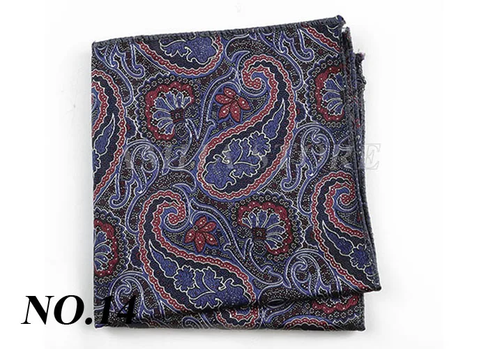 Luxury Design Floral Handkerchiefs Paisley Pattern Pocket Square Ployester Men's Handkerchief For Business Wedding Party Gifts