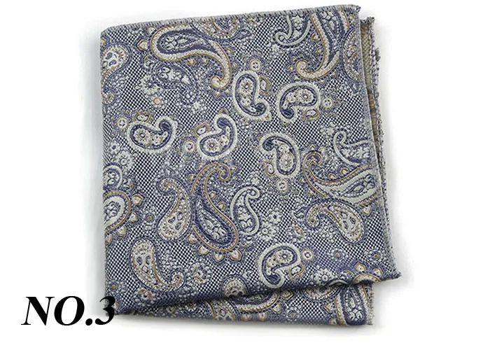 Luxury Design Floral Handkerchiefs Paisley Pattern Pocket Square Ployester Men's Handkerchief For Business Wedding Party Gifts