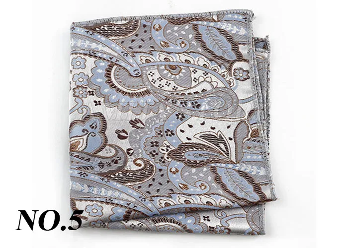 Luxury Design Floral Handkerchiefs Paisley Pattern Pocket Square Ployester Men's Handkerchief For Business Wedding Party Gifts