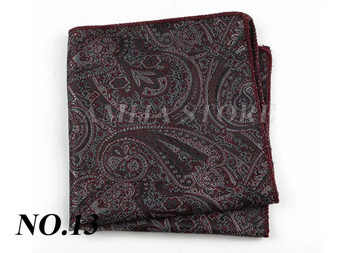 Luxury Design Floral Handkerchiefs Paisley Pattern Pocket Square Ployester Men's Handkerchief For Business Wedding Party Gifts