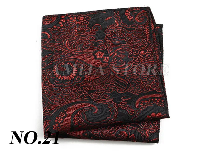 Luxury Design Floral Handkerchiefs Paisley Pattern Pocket Square Ployester Men's Handkerchief For Business Wedding Party Gifts