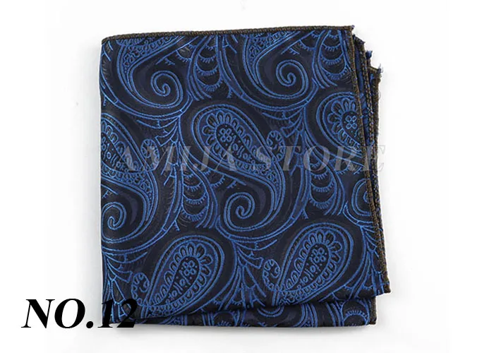 Luxury Design Floral Handkerchiefs Paisley Pattern Pocket Square Ployester Men's Handkerchief For Business Wedding Party Gifts
