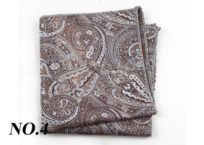 Luxury Design Floral Handkerchiefs Paisley Pattern Pocket Square Ployester Men's Handkerchief For Business Wedding Party Gifts