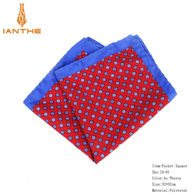 New Fashion Men Handkerchief Pocket Square Popular 32 X 32CM Large Man Paisley Dot Chest Hankies For Wedding Men's Suits Hanky