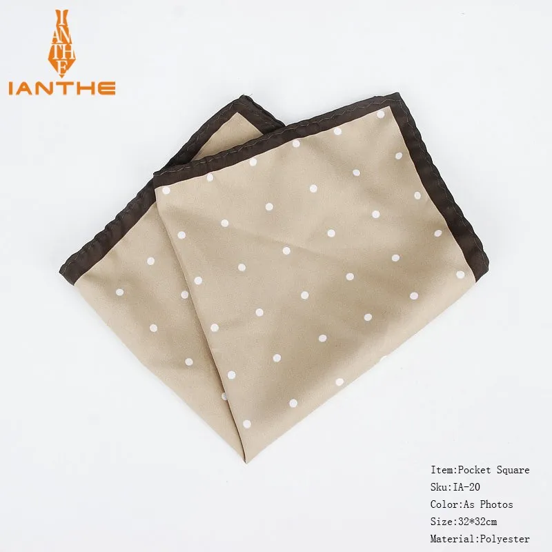 New Fashion Men Handkerchief Pocket Square Popular 32 X 32CM Large Man Paisley Dot Chest Hankies For Wedding Men's Suits Hanky