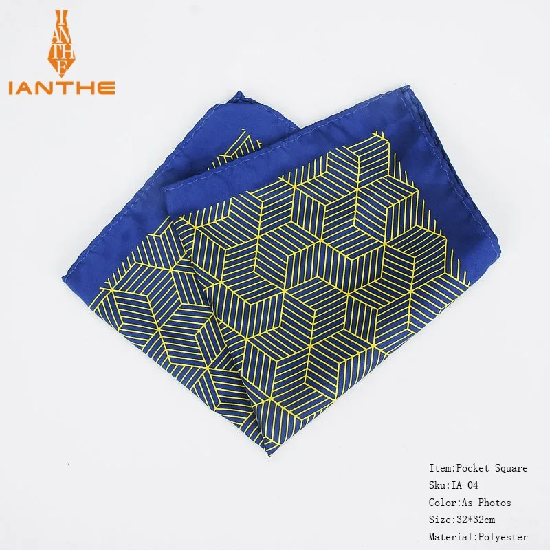 New Fashion Men Handkerchief Pocket Square Popular 32 X 32CM Large Man Paisley Dot Chest Hankies For Wedding Men's Suits Hanky