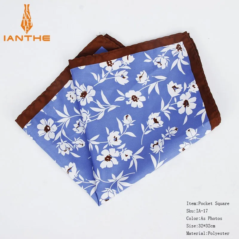 New Fashion Men Handkerchief Pocket Square Popular 32 X 32CM Large Man Paisley Dot Chest Hankies For Wedding Men's Suits Hanky