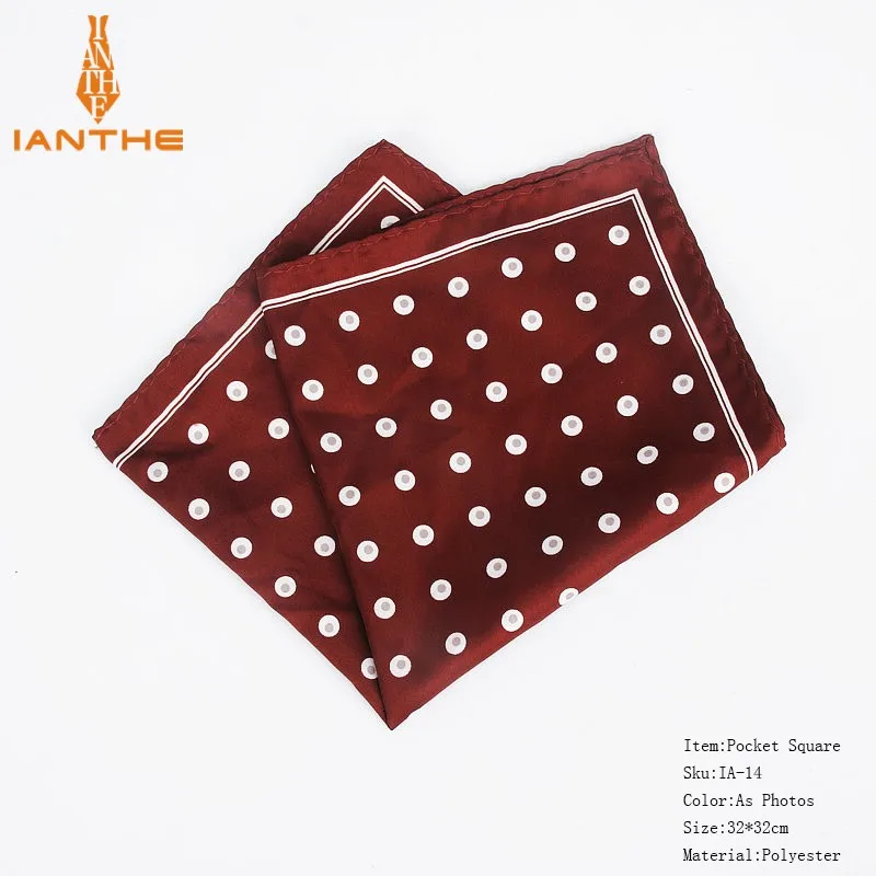 New Fashion Men Handkerchief Pocket Square Popular 32 X 32CM Large Man Paisley Dot Chest Hankies For Wedding Men's Suits Hanky