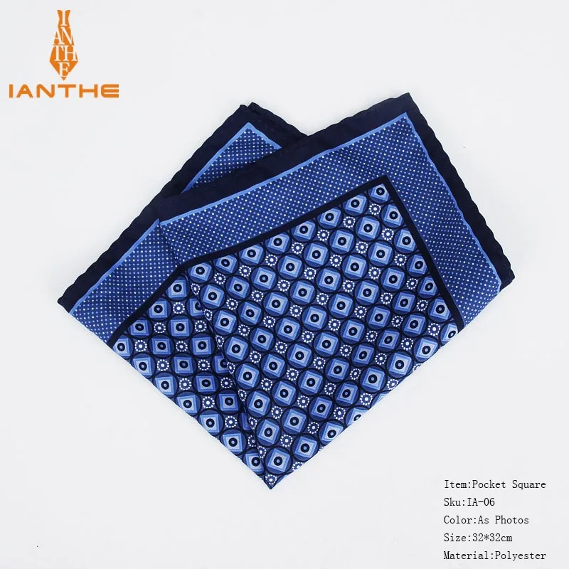 New Fashion Men Handkerchief Pocket Square Popular 32 X 32CM Large Man Paisley Dot Chest Hankies For Wedding Men's Suits Hanky