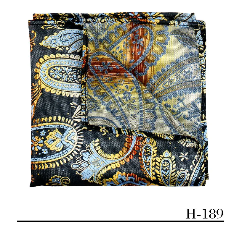 Elegant Men Pocket Square Luxury Paisley Stripe Floral Multiple Colors Available Banquet Business Formal Party Accessories