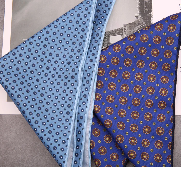 Men's Suit Pocket Square Hongkang Street Style Casual Chest Towel Brown Printed Handkerchief Formal Business Suit Accessories