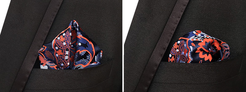 Mens Hanky Pocket Squared Handkerchief Hankerchief Flower Paisley Floral Wedding Party Gift Accessory