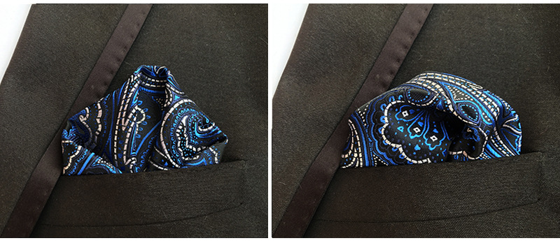 Mens Hanky Pocket Squared Handkerchief Hankerchief Flower Paisley Floral Wedding Party Gift Accessory