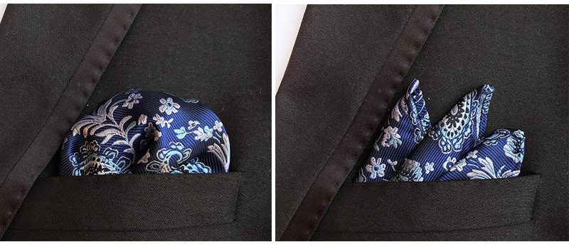 Mens Hanky Pocket Squared Handkerchief Hankerchief Flower Paisley Floral Wedding Party Gift Accessory
