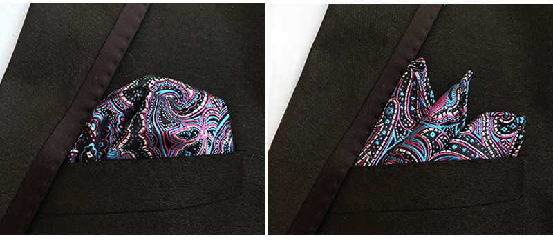 Mens Hanky Pocket Squared Handkerchief Hankerchief Flower Paisley Floral Wedding Party Gift Accessory